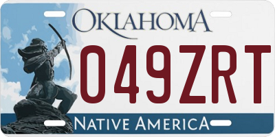 OK license plate 049ZRT