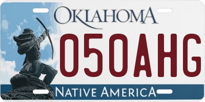 OK license plate 050AHG