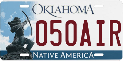 OK license plate 050AIR