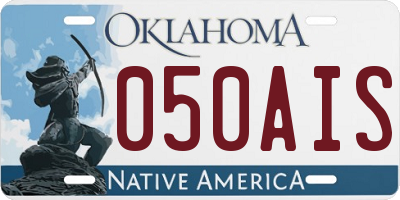 OK license plate 050AIS