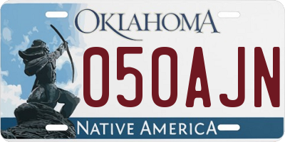 OK license plate 050AJN