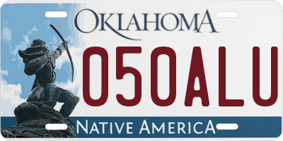 OK license plate 050ALU