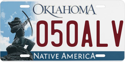 OK license plate 050ALV