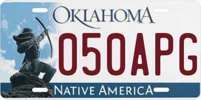 OK license plate 050APG
