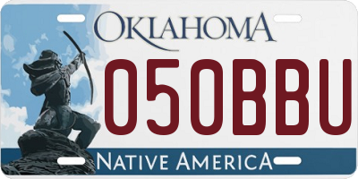 OK license plate 050BBU