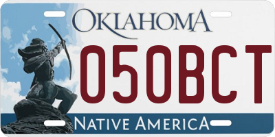 OK license plate 050BCT