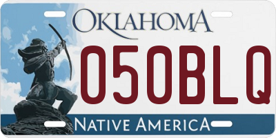 OK license plate 050BLQ