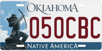 OK license plate 050CBC