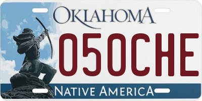 OK license plate 050CHE
