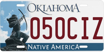 OK license plate 050CIZ