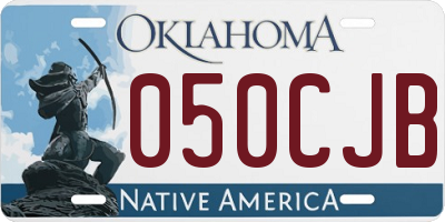 OK license plate 050CJB