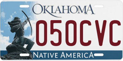 OK license plate 050CVC