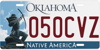OK license plate 050CVZ