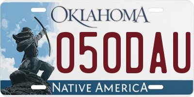 OK license plate 050DAU