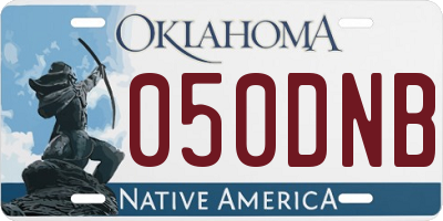 OK license plate 050DNB