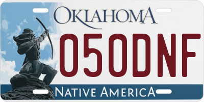 OK license plate 050DNF
