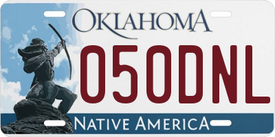 OK license plate 050DNL