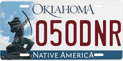 OK license plate 050DNR