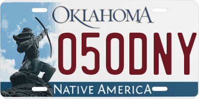 OK license plate 050DNY