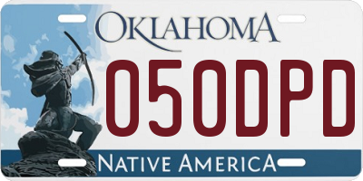 OK license plate 050DPD