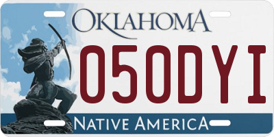 OK license plate 050DYI