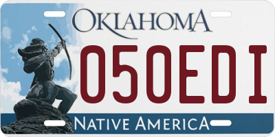 OK license plate 050EDI
