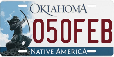 OK license plate 050FEB