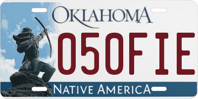 OK license plate 050FIE