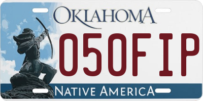 OK license plate 050FIP