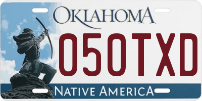 OK license plate 050TXD