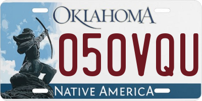 OK license plate 050VQU