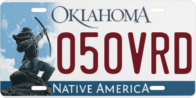 OK license plate 050VRD