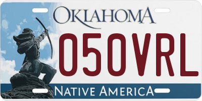 OK license plate 050VRL