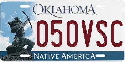 OK license plate 050VSC