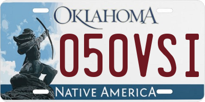 OK license plate 050VSI