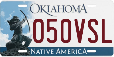 OK license plate 050VSL