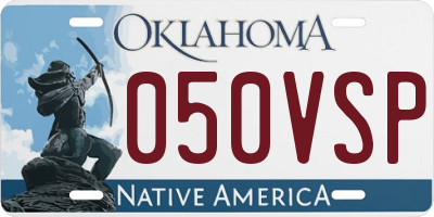 OK license plate 050VSP