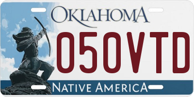 OK license plate 050VTD