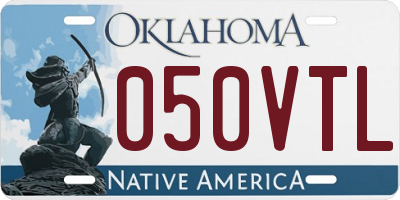 OK license plate 050VTL