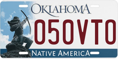 OK license plate 050VTO