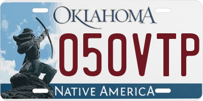 OK license plate 050VTP