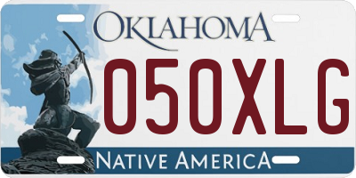 OK license plate 050XLG