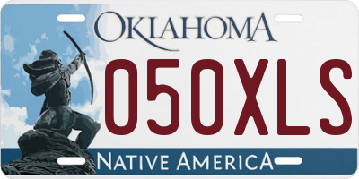 OK license plate 050XLS