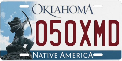 OK license plate 050XMD
