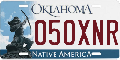 OK license plate 050XNR