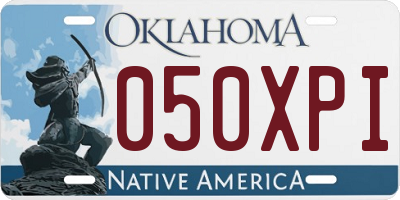 OK license plate 050XPI
