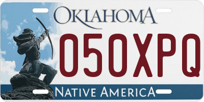 OK license plate 050XPQ