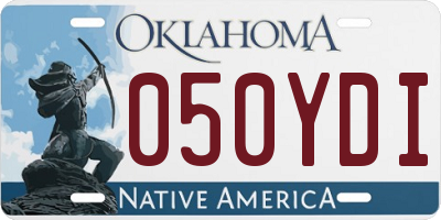 OK license plate 050YDI
