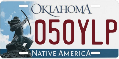 OK license plate 050YLP