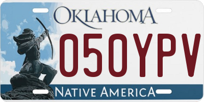 OK license plate 050YPV